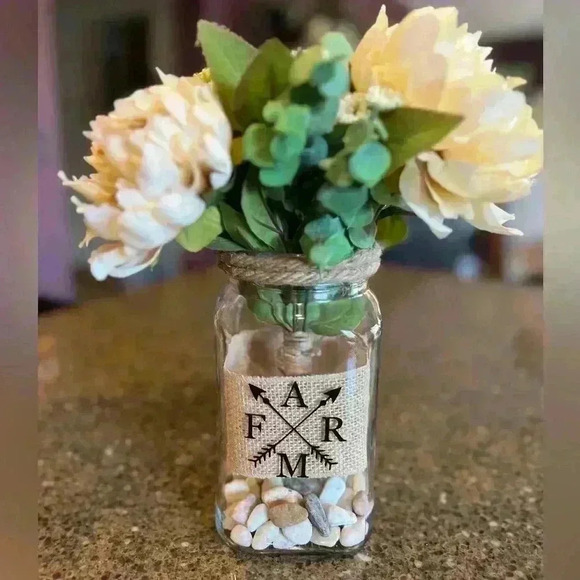 NEW Southern Style Centerpiece - Farmhouse Faux Floral Arrangement - So pretty! - Picture 2 of 15